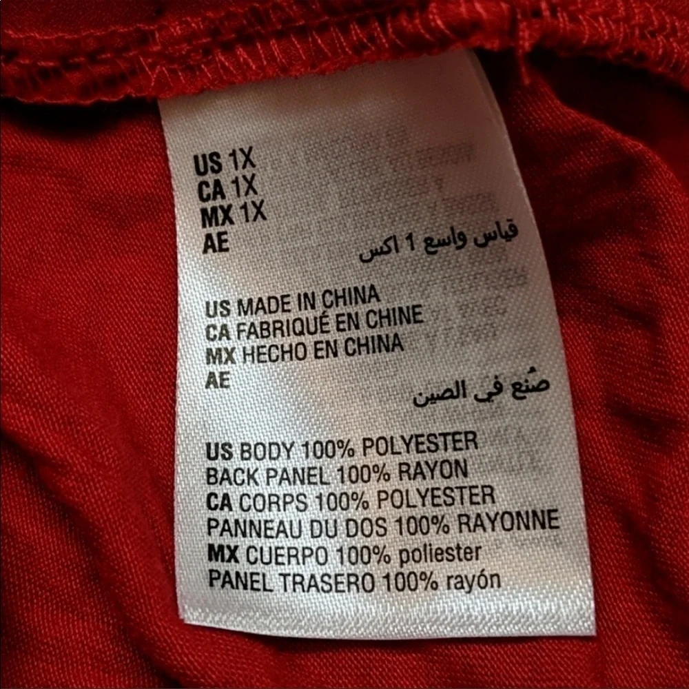 NWT⛱️INC International Concepts - Red Twist Front Blouse - 1X